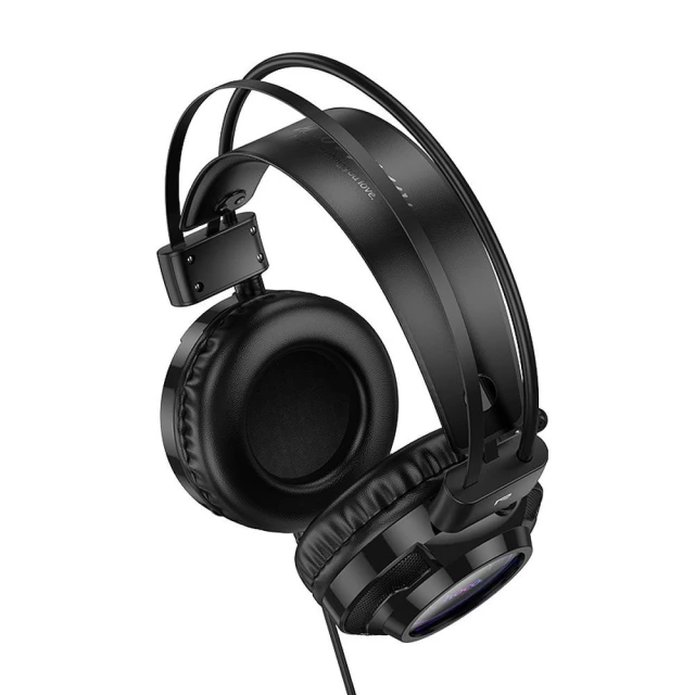 Навушники Hoco W110 провідні накладні ігрові USB A + Jack 3.5 mm 2 m Black (6942007634281)