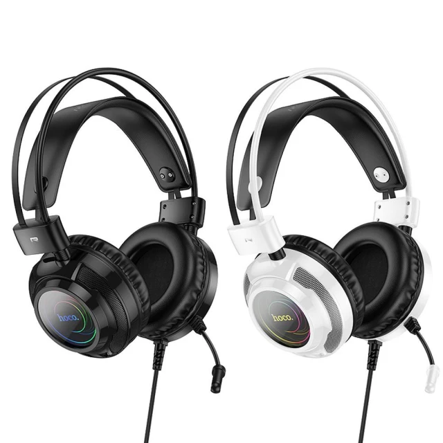 Навушники Hoco W110 провідні накладні ігрові USB A + Jack 3.5 mm 2 m Black (6942007634281)