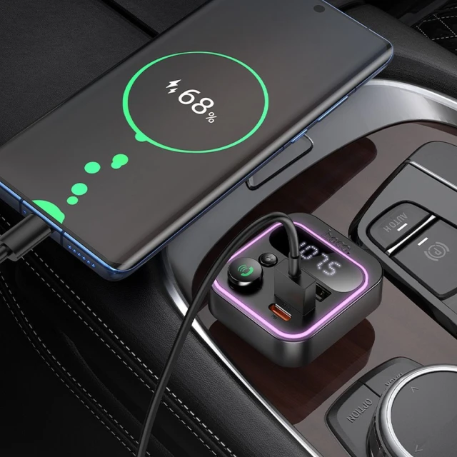 FM-трансмиттер Hoco E85 Black (6942007634304)