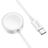 Бездротова зарядка Hoco CW59 2.5W USB-C для Apple Watch/Samsung Watch White (6942007638517)