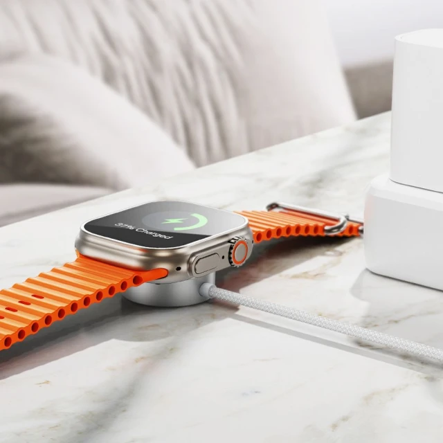 Бездротова зарядка Hoco CW59 2.5W USB-C для Apple Watch/Samsung Watch White (6942007638517)