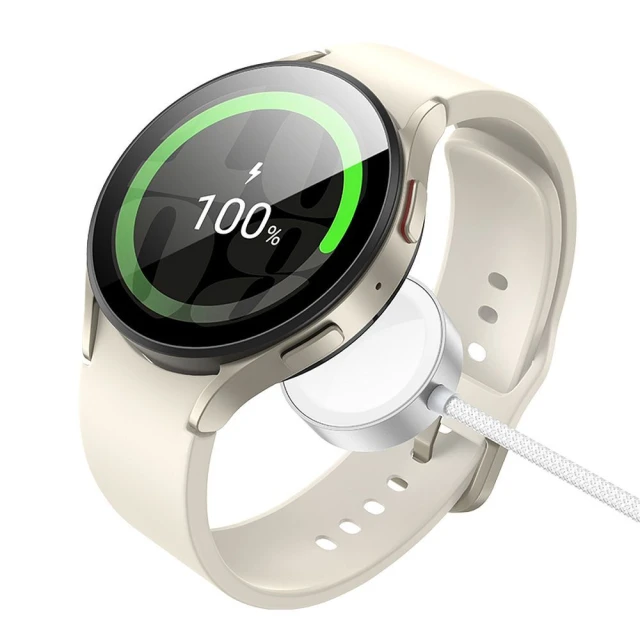 Бездротова зарядка Hoco CW59 2.5W USB-C для Apple Watch/Samsung Watch White (6942007638517)