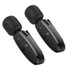 Мікрофон петличний бездротовий Hoco L15 Lightning / USB C Black (2 pack) (6942007638623)