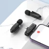 Мікрофон петличний бездротовий Hoco L15 Lightning / USB C Black (2 pack) (6942007638623)