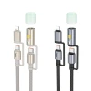 Кабель USB-C / Lightning до USB-C Hoco U138 PD 3A 60W 1,2 м з LED підсвічуванням Black (6942007639002)