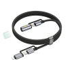 Кабель USB-C / Lightning до USB-C Hoco U138 PD 3A 60W 1,2 м з LED підсвічуванням Black (6942007639002)