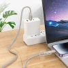 Кабель Hoco U138 All-in-one USB-C/Lightning на USB-C LED Light PD 3A 60W 1.2 м Grey (6942007639019)