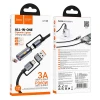 Кабель USB-A / USB-C до USB-C Hoco U138 3A 60W 1,2 м з автомобільним прикурювачем Black (6942007639026)