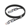 Кабель USB-A / USB-C до USB-C Hoco U138 3A 60W 1,2 м з автомобільним прикурювачем Black (6942007639026)