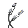 Кабель USB-A / USB-C до USB-C Hoco U138 3A 60W 1,2 м з автомобільним прикурювачем Black (6942007639026)