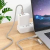 Кабель USB-A / USB-C до USB-C Hoco U138 3A 60W 1,2 м з автомобільним прикурювачем Grey (6942007639033)