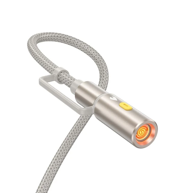 Кабель USB-A / USB-C до USB-C Hoco U138 3A 60W 1,2 м з автомобільним прикурювачем Grey (6942007639033)