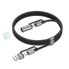 Кабель USB-A / USB-C до USB-C Hoco U138 3A 60W 1,2 м з LED підсвічуванням Black (6942007639040)