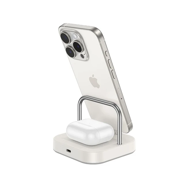Беспроводная зарядка Hoco CQ16A для Apple Watch White (6942007639873)