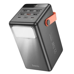 Портативний зарядний пристрій Hoco J142 100000 mAh QC PD 22,5 Вт з вбудованим ліхтариком Black (6942007639965)