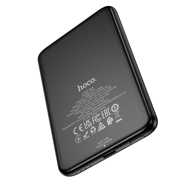Powerbank Hoco J140A 5000 mAh 20W Black with MagSafe (6942007640626)