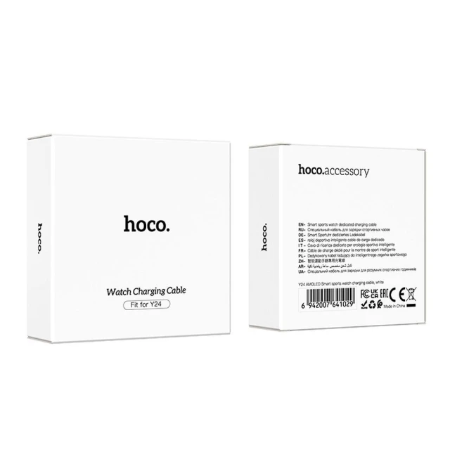 Кабель для зарядки смарт-часов Hoco Y24 0,6 м White (6942007641029)