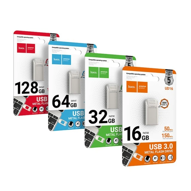Флешка Hoco UD16 32GB USB 3.0 USB A Silver (6942007641616)