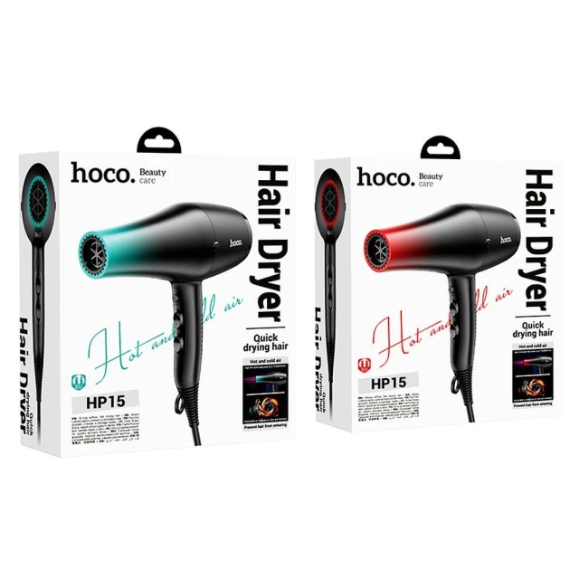 Фен для волосся Hoco HP15 Red Gradient (6942007641760)