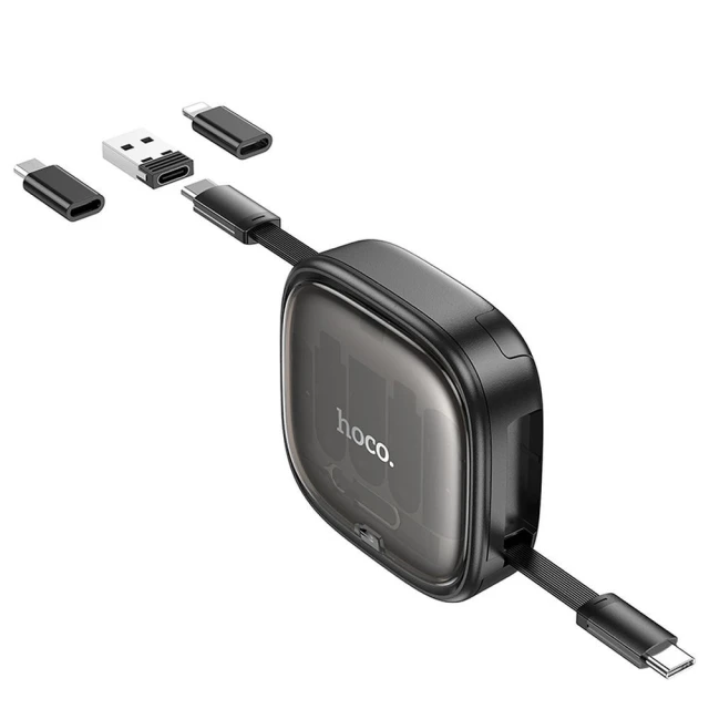 Кабель Hoco U140 All-in-one PD 3A 60W 0.95 m со сменными наконечниками Black (6942007642064)