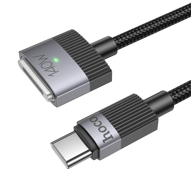 Кабель Hoco U141 USB-C to MagSafe 3 5A 140W 1.8m Black (6942007642088)