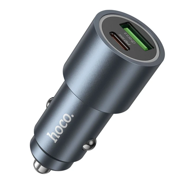 Автомобільний зарядний пристрій Hoco Z60 USB A + USB C QC3.0 PD 48W Black (6942007642095)