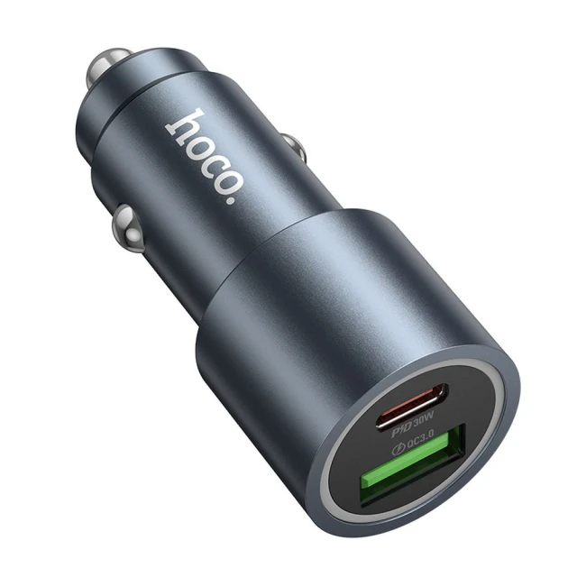Автомобільний зарядний пристрій Hoco Z60 USB A + USB C QC3.0 PD 48W Black (6942007642095)