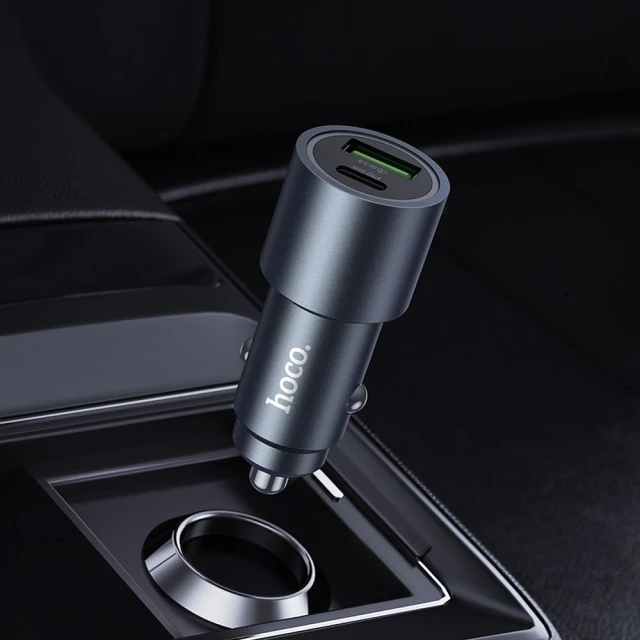 Автомобільний зарядний пристрій Hoco Z60 USB A + USB C QC3.0 PD 48W Black (6942007642095)