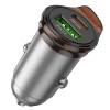 Автомобільний зарядний пристрій Hoco NZ16A USB A + USB C QC3.0 PD 43W Grey (6942007644747)
