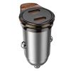 Автомобільний зарядний пристрій Hoco NZ16B 2 x USB C QC PD 45W Grey (6942007644778)