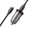 Автозарядка Hoco NZ16B 2x USB-C QC PD 45W + кабель USB-C to Lightning Grey (6942007644785)