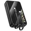Powerbank Hoco 20000 mAh QC PD 22,5W з вбудованими кабелями USB C + Lightning Q37A Black (6942007644921)