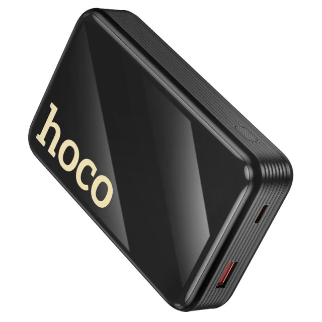 Powerbank Hoco 20000 mAh QC PD 22,5W з вбудованими кабелями USB C + Lightning Q37A Black (6942007644921)