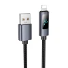 Кабель Hoco X112 USB A до Lightning 2.4A з дисплеєм 1 м Black (6942007645553)