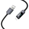 Кабель Hoco X112 USB A до Lightning 2.4A з дисплеєм 1 м Black (6942007645553)