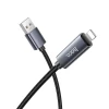 Кабель Hoco X112 USB A до Lightning 2.4A з дисплеєм 1 м Black (6942007645553)