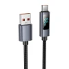 Кабель Hoco X112 USB-A to USB-C 5A з дисплеєм 1м Black (6942007645560)