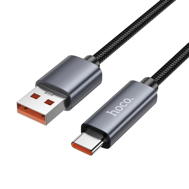 Кабель Hoco X112 USB-A to USB-C 5A з дисплеєм 1м Black (6942007645560)