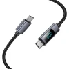 Кабель Hoco X112 USB C - USB C 3A 60W з дисплеєм 1 м Black (6942007645577)