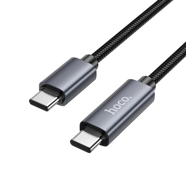 Кабель Hoco X112 USB C - USB C 3A 60W з дисплеєм 1 м Black (6942007645577)