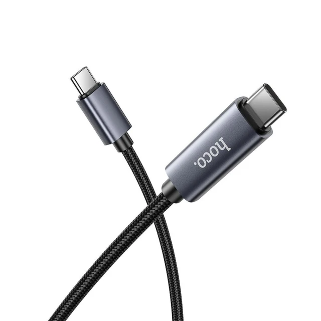 Кабель Hoco X112 USB C - USB C 3A 60W з дисплеєм 1 м Black (6942007645577)