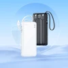 Портативний зарядний пристрій Hoco J146 10000 mAh 2A з вбудованими кабелями USB A + USB C + Lightning + Micro USB Black (6942007645898)