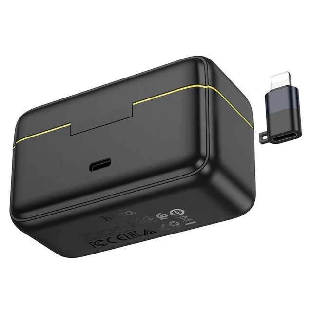 Мікрофон петличний бездротовий Hoco L17 Lightning / USB C Black (2 pack) (6942007645997)