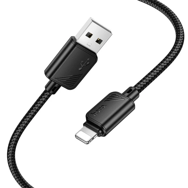 Кабель Hoco X113 USB-A to Lightning 2.4A 1m Black (6942007646116)