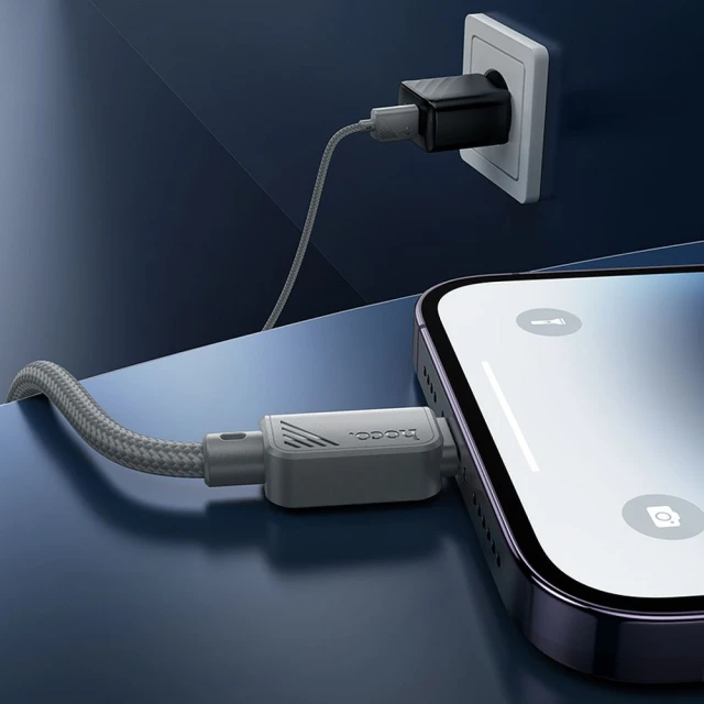 Кабель Hoco X113 USB-A to Lightning 2.4A 1m Grey (6942007646130)
