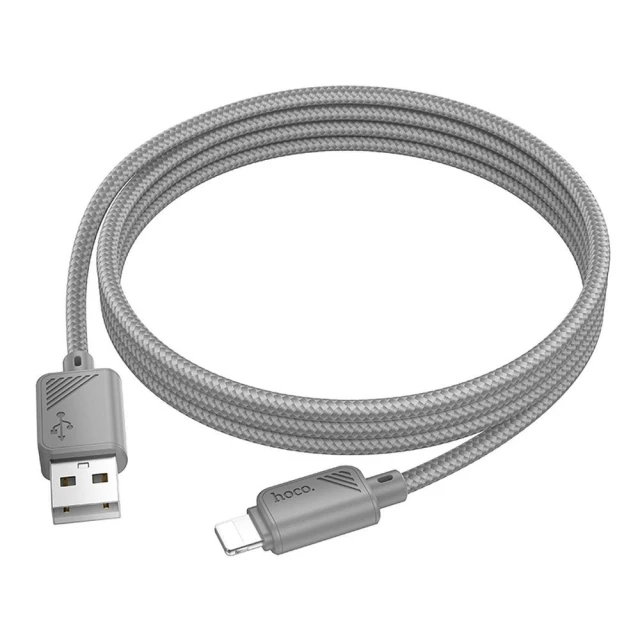 Кабель Hoco X113 USB-A to Lightning 2.4A 1m Grey (6942007646130)