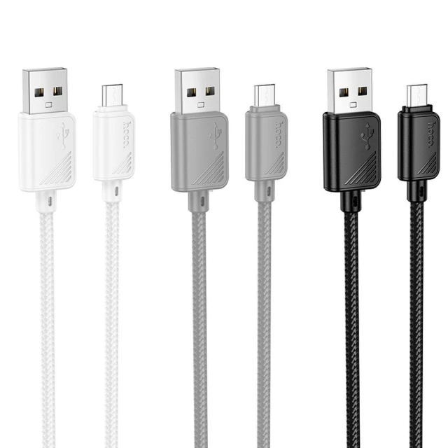 Кабель Hoco X113 USB-A to Micro USB 2.4A 1m Black (6942007646147)