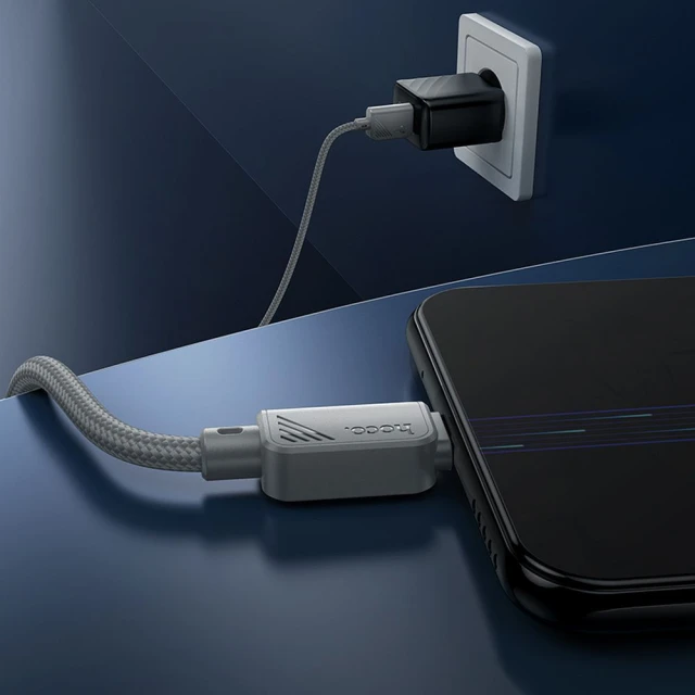 Кабель USB A до Micro USB Hoco X113 2.4A 1 м Grey (6942007646161)