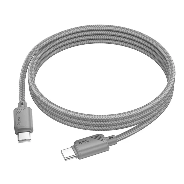 Кабель USB C до USB C Hoco X113 3A 60W 1 м Grey (6942007646222)