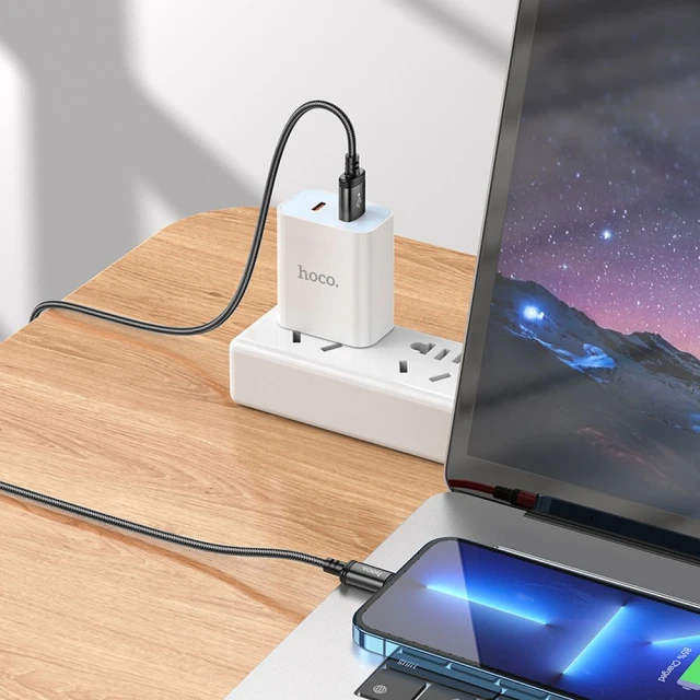 Кабель Hoco X89 USB-A to Lightning 2.4A 2m Black (6942007646451)